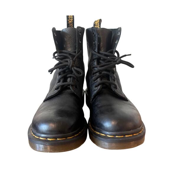 Dr. Martens Pascal Black Pebbled Leather Combat Boots – Women’s 8 / EU 39 - Picture 2 of 9